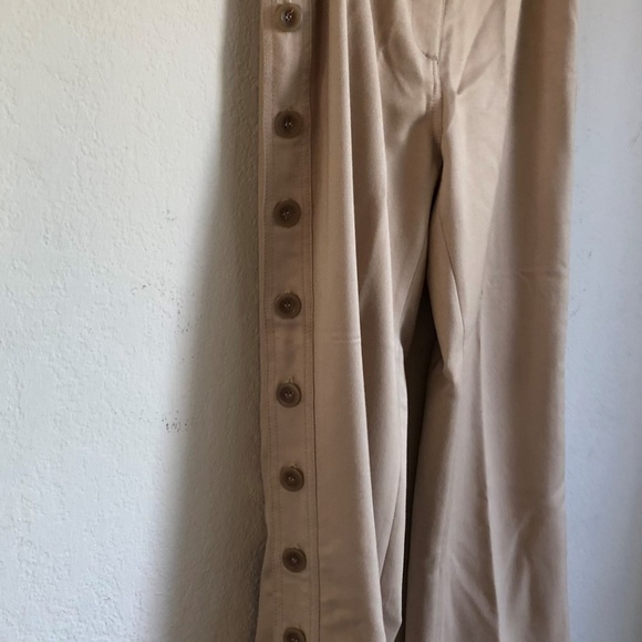 Basix II Beige Slacks with Button Ornamentation - Picture 4 of 5